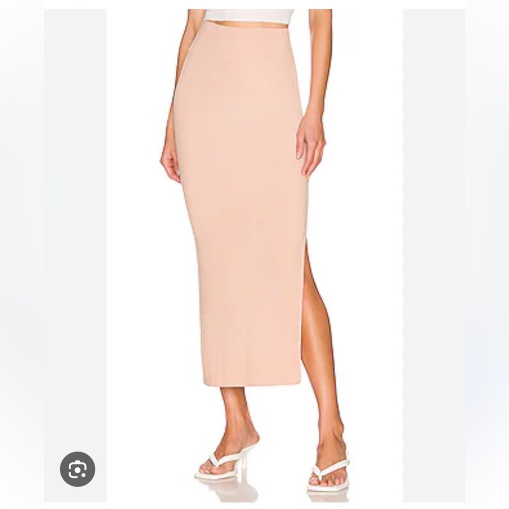 Enza Costa Silk Blend Ribbed Pencil Skirt size Small